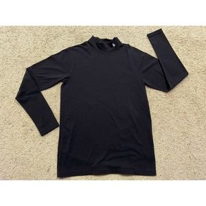 GANDER MOUNTAIN sz L men's SHIRT Long Sleeve Mock Base Layer Black Z21